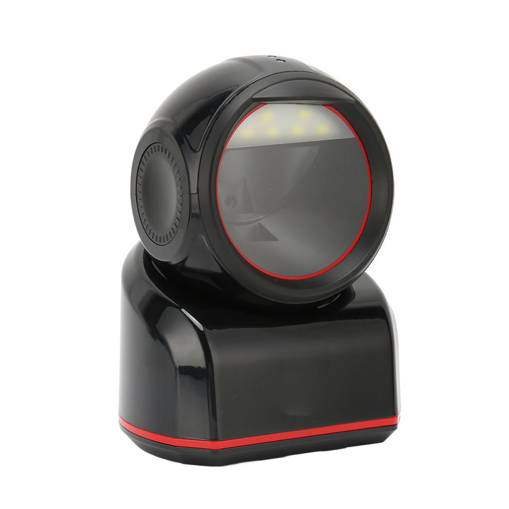 Bar Scanner USB 2D 1D Omnidirectional Sensing 617nm Red LED Desktop Label Reader for Phone Computer Screens