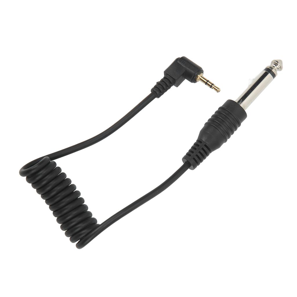 Universal Digital Camera Synchronization Cable Gold Plated 2.5mm to 6.35mm Male Cable for Speaker Guitar