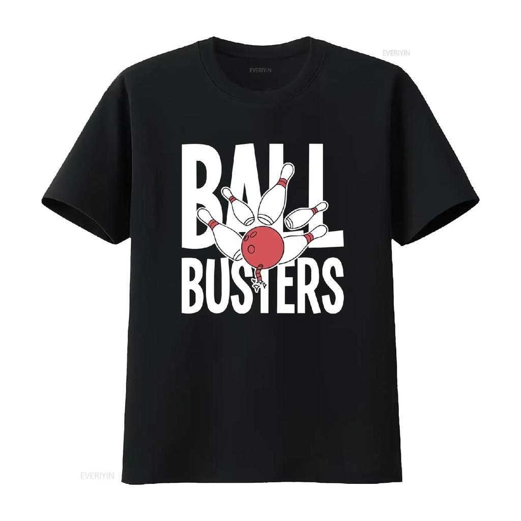 Bowling Lover T Shirt Bowler Team Ball Busters vintage Washed Versatile homme fashion Comfortable streetwear Unisex