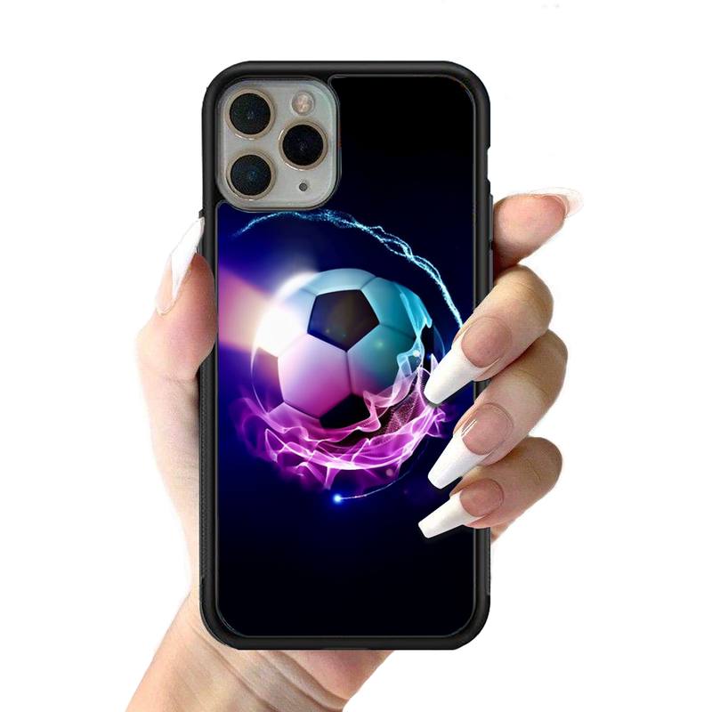 Чехол для телефона «Футбол» Силиконовый чехол из ПК + ТПУ для iPhone 11 12 13 Pro Max 8 7 6 Plus X SE XR Hard Fundas