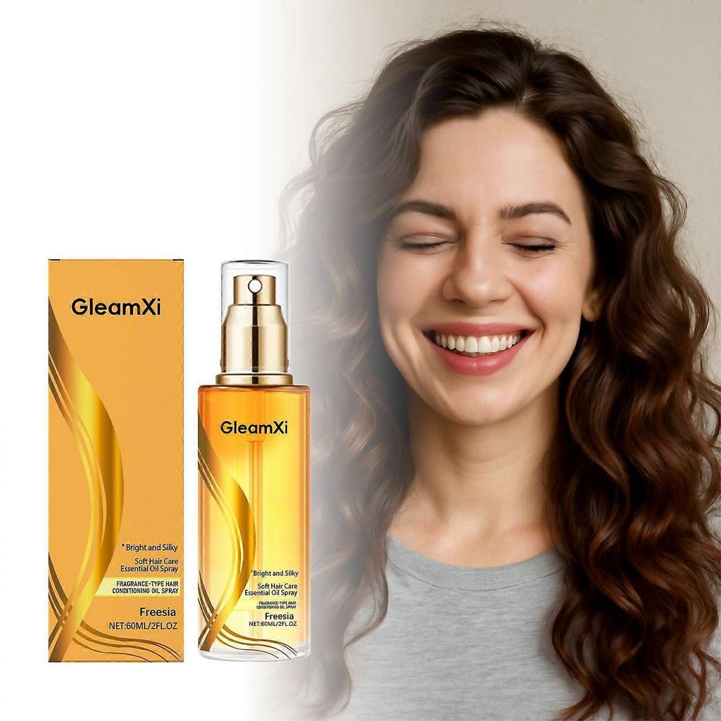 Gleamxi Moisturizing Hair Care Essential Oil Spray (Freesia) Nourishes, Moisturizes And Protects Hair, Making It Smooth And Shiny