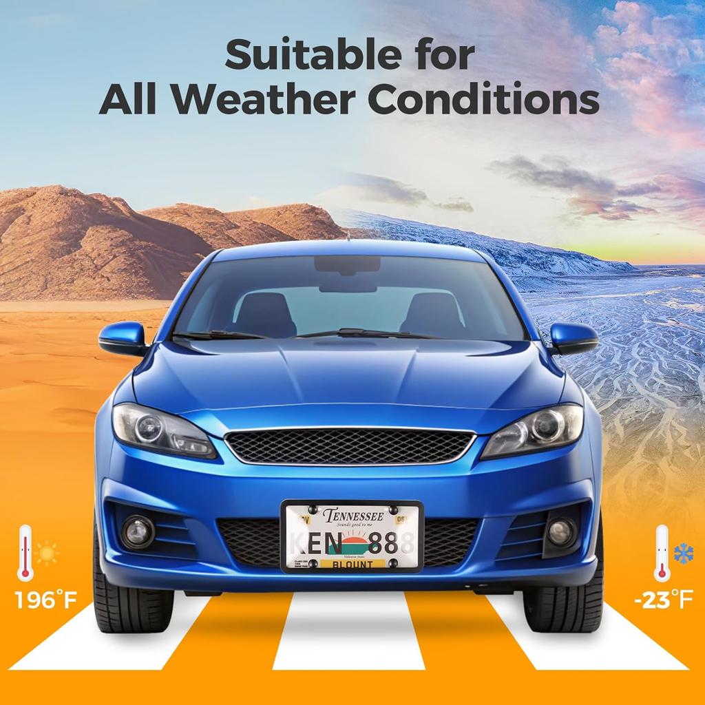 Накладка и рамки для номерного знака, 2 шт., прозрачный защититель номерного знака, ABS-чехол для автомобильного номера, подходит для любых стандартных номерных знаков США