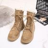 Женские осенние и зимние флисовые теплые зимние сапоги, повседневные женские рыцарские сапоги больших размеров