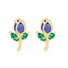 Modern Botanical Tulip Earrings For Women Copper Glass Spring Fashion Accessory
