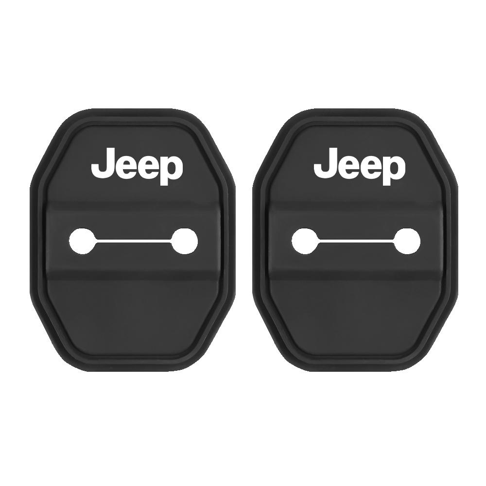 2/4Pcs Car Door Lock Covers Decorative Accessories For Jeep Grand Cherokee Wrangler JK Gladiator Compass Renegade Patriot Libert