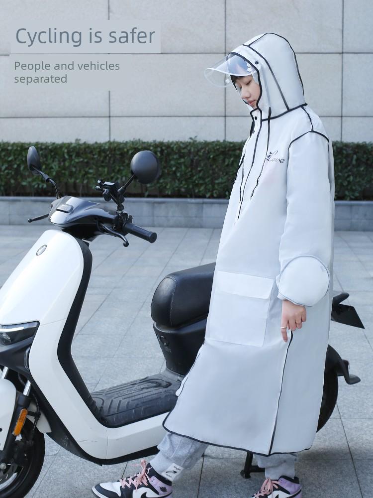 New Single Battery Electric Vehicle Raincoat Long Full Body Rainproof Women's One-Piece Adult Riding Poncho