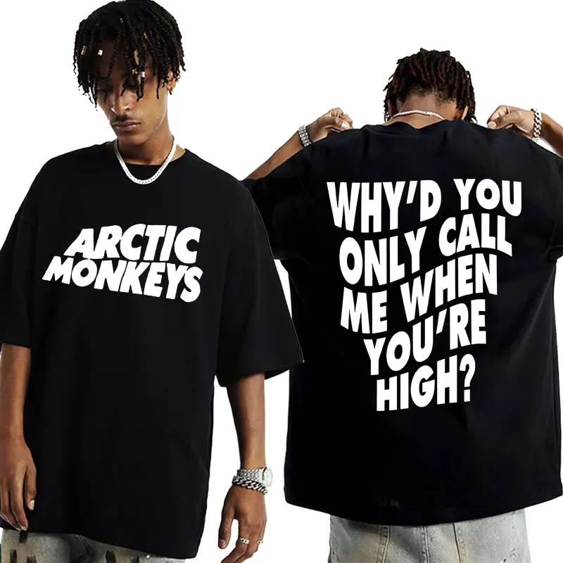 Винтажная футболка Favourite Worst Nightmare Футболка Arctic Monkeys 505 с принтом текстов песен для мужчин и женщин в стиле хип-хоп-панк свободного покроя