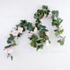 Simulated Green Plant Eucalyptus Rose Berry Rattan Wedding Home Table Rattan Wall Hanging Decoration