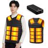 Roasicee Electric Heated Vest Battery Neck Made In 3 Temperature Fast Innerwear for Men and Women [40,000mAh & V-Neck/Round Switchable] Japan, USB/DC