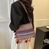 Woven Bag Ethnic Style Crossbody Bags Tassel Bohemian Shoulder Bag Fringe Shoulder Bag  Travel