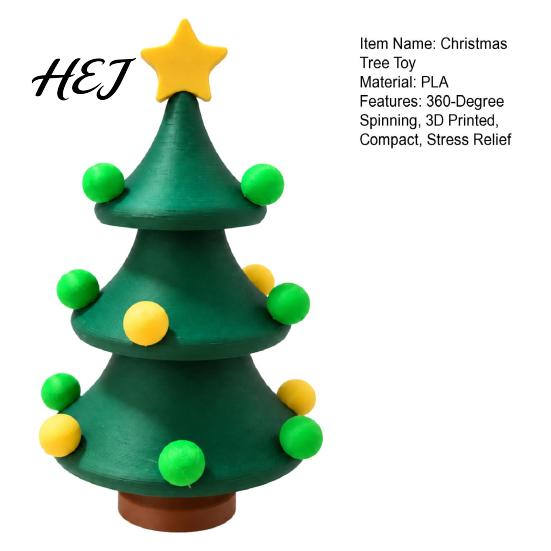 Christmas Desk Accessories 3D Printed Dancing Tree, Rotating Twisted Tree Twist Figurine Toy, Mini Tabletop Decoration, Xmas Gift Ornament