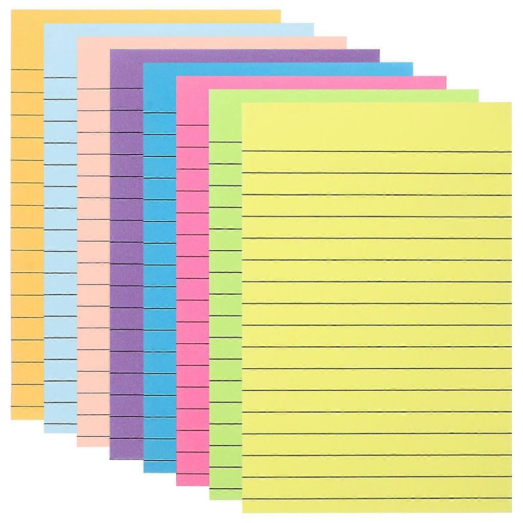 Creative Tearable Memo Stickers for Students with Strong Adhesive Paper Material Multi Color 8 Books