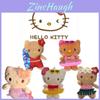Очаровательный плюшевый брелок Hello Kitty, милая мультяшная кукла Кт, шарм из черной кожи