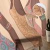 Pretty African American Woman Traditional Chiffon Sheer Curtains for Living Room Bedroom Window Curtain Voiles Tulle Cortinas