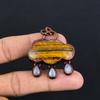 Tiger's Eye Copper Pendant, Copper Electroformed Pendant Jewelry. Gift For Women Handmade Pendant Gemstone Jewelry