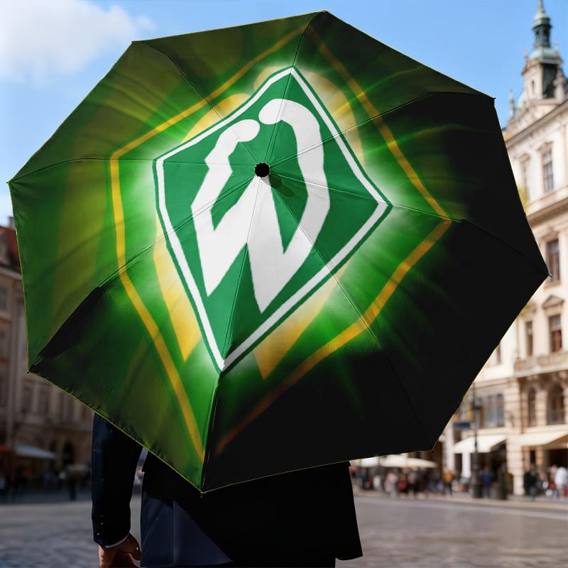 Werder Bremen football Umbrella Folding umbrella, automatic umbrella 8-Frame for Travel, camping Use Gift for Halloween Christmas