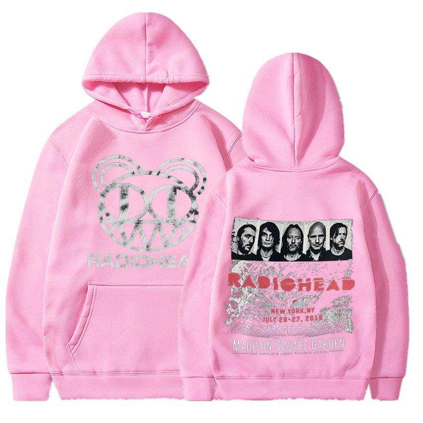 Толстовка с капюшоном Radiohead Vintage Print для мужчин, свободные хлопковые толстовки с капюшоном, хип-хоп-линия в стиле нью-йоркского тура, рок-группа, музыкальный альбом, свитшот
