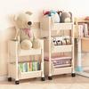 Movable Storage Rack Multifunctional Storage Organizer with 360 Degree Rotating Wheels Trolley