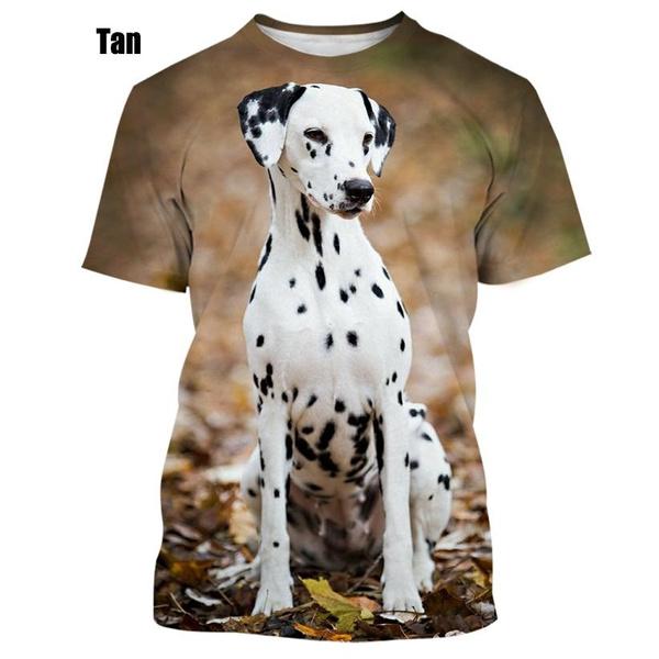 Летняя забавная футболка с 3D животным далматином, милая аниме-футболка с короткими рукавами из аниме «Алматин Шиба-ину», уличная ленивая женская футболка, мужская футболка, топы