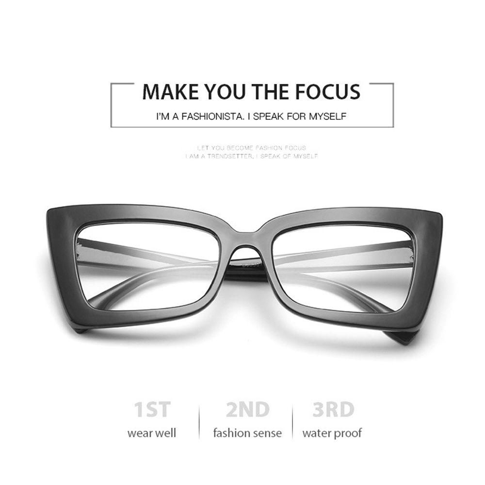 Square Frame Office Eyeglasses Cat Eye Glasses Clear Glasses Computer Goggles Anti Blue Light