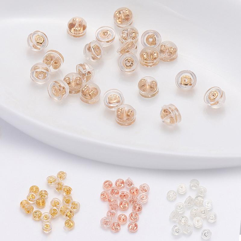 20 шт. набор сережек аксессуары серьги заглушки силиконовые беруши DIY силиконовые анти-потеря противоскользящие украшения