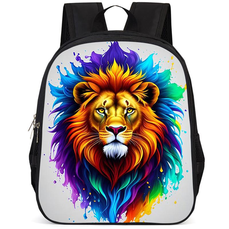 Вместительный школьный рюкзак Lion 15 дюймов из ткани Оксфорд для детей, легкий и эргономичный