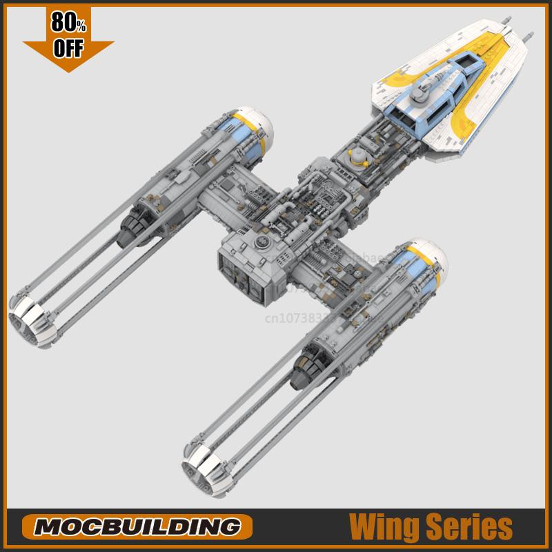 UCS Фильм MOC Строительные Блоки Звездный Истребитель Крыло Коллекция Y Модель Технологические Кирпичики DIY Сборка Игрушки Рождественские Подарки Дисплей