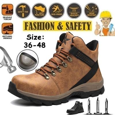 Мужские защитные ботинки со стальным подноском Неразрушимые ботинки Ryder Мужские походные ботинки Ударопрочные Защита от проколов Рабочая обувь для мужчин