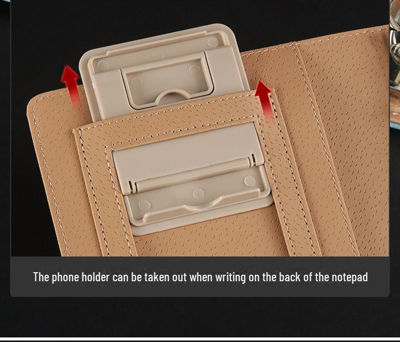 Деловой кожаный блокнот формата А5 с отрывными листами для офисных встреч и договоров купли-продажи