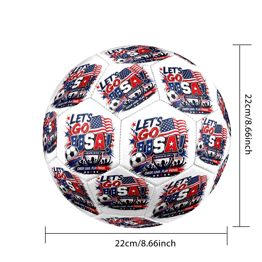 Usa Soccer Spirit Soccer Ball Size 5 Football Machine Sewn Indoor/Outdoor Universal Football Perfect Commemorative Gift for Soccer Lovers