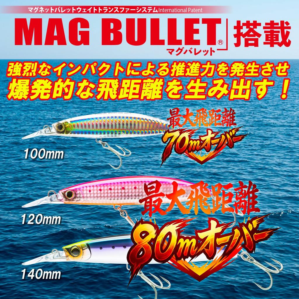 DUEL Hardcore Bullet Fast 140mm Sardine Long Cast for Bluefish and Spanish Mackerel (S)