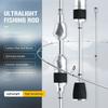 -Легкое Удилище с Высокоэластичным Углепластиковым Бланком, Рукоятка из ЭВА, Керамические Кольца, Чувствительный Кончик