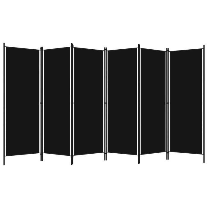 VidaXL Room Divider 6 Panels Black 300x180 Cm