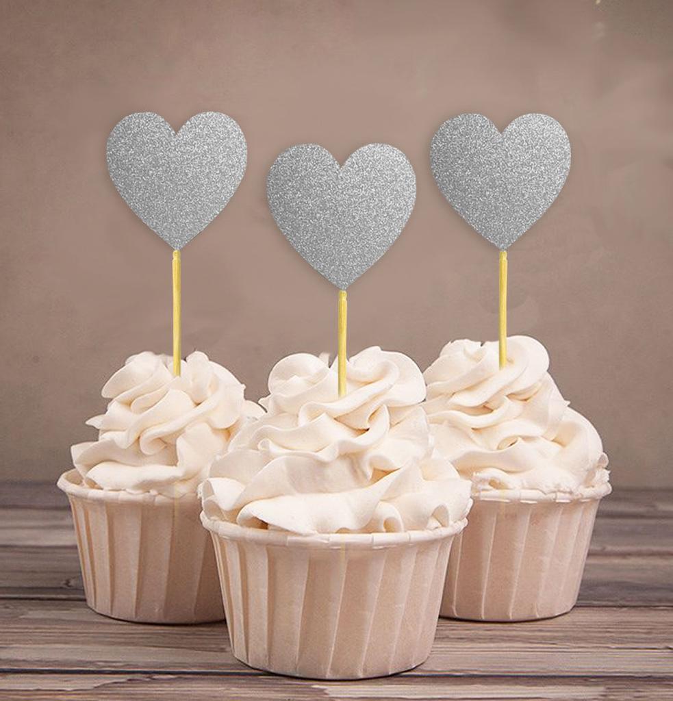 Дарлинг Сувенир| Ботворезы для кексов в форме сердца| Свадьба - Украшения для десерта на день рождения - упаковка