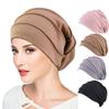 Muslim Women Stretch Sleep Chemo Hat Cotton Beanie Sleep Hijab Turban Headwear Cap Head Wrap for Cancer Hair Loss Accessories