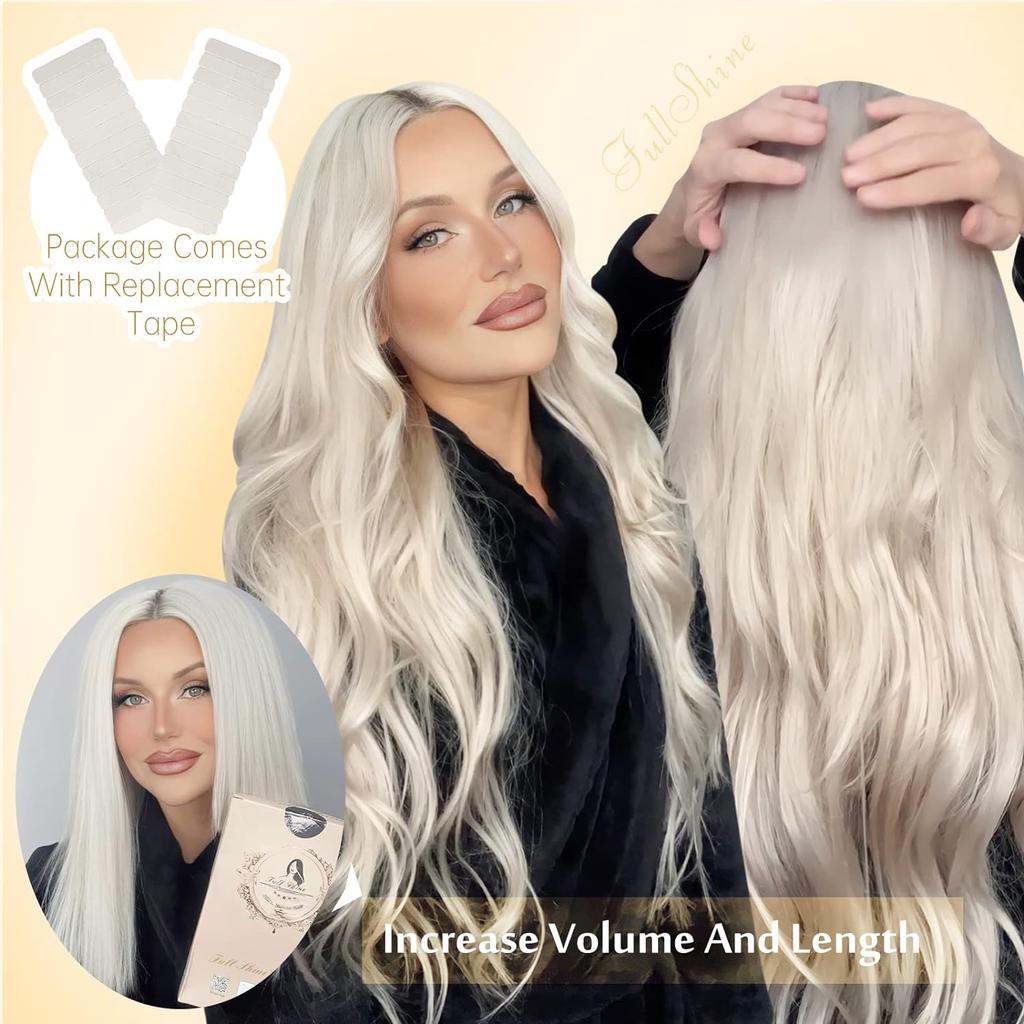 Full Shine Tape In 100% Remy Human Hair Straight Double Sided Blonde Comfortable Silky Natural Tape For Women