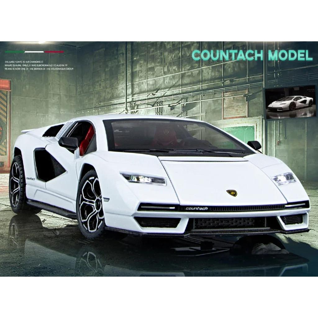 1/24 Lambos Countach LPI800-4 Суперкар Сплав Модель Литая Звук Супер Гоночный Поднимающийся Хвост Горячая Машина Колеса Подарки
