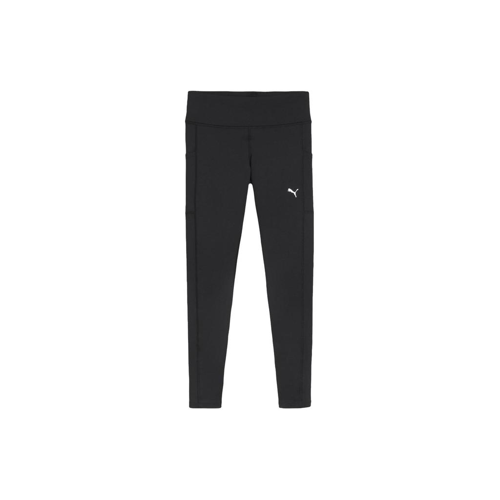 Puma Беговые фавориты Velocity Fl Tight однотонные с высокой талией облегающие спортивные длинные брюки женские плавки черные 525430-01
