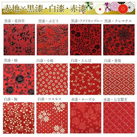 Длинный кошелек Inden с отделением для купюр и монет, натуральная кожа, сделано в Юичи, красный с белой лакировкой, цветок сакуры, Inden-ya, боковой карман, отделение, кошелек, 2310, Кожа,