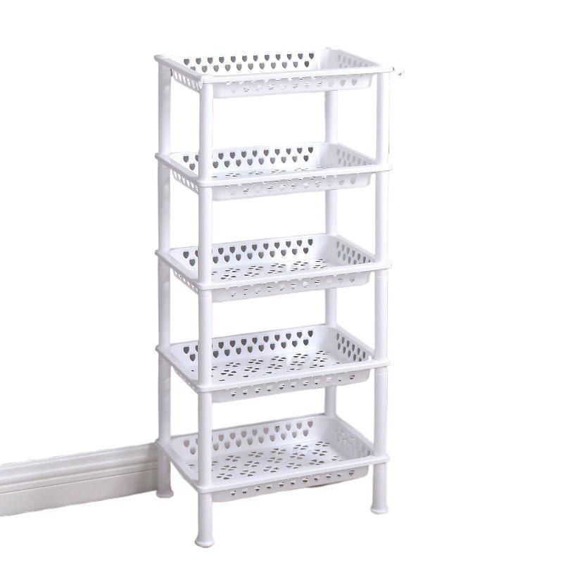 Multi-Layer Floor-Standing Kitchen Rack: Fruit, Vegetable, Pot, Basket, Bowl, Plate and Seasoning Organizer for Home & Bathroom.