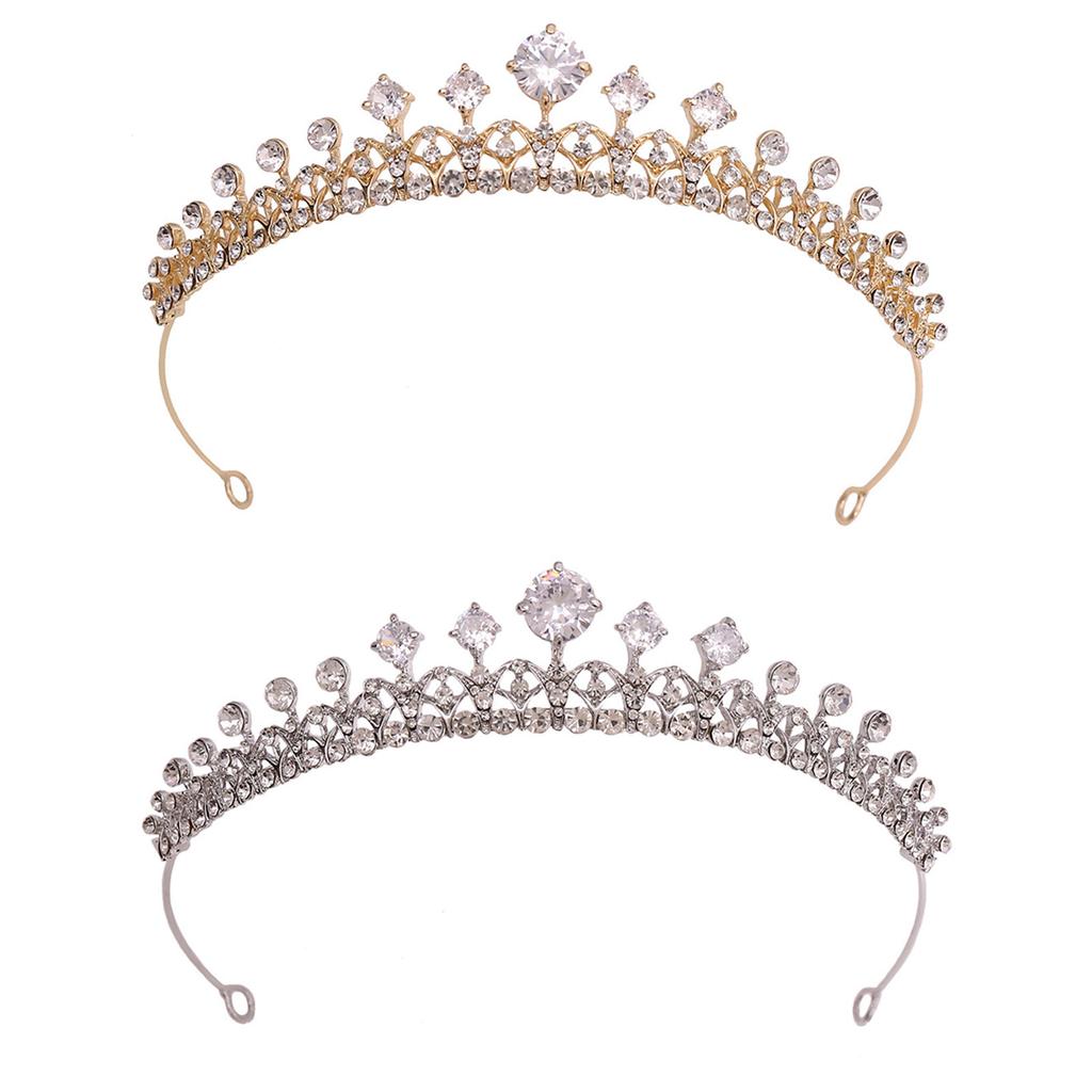 Стразы Кристалл Корона Тиары Свадебные Свадебные Украшения для Волос Подарки Аксессуары Девочка Принцесса Королева Вечеринка Ободок