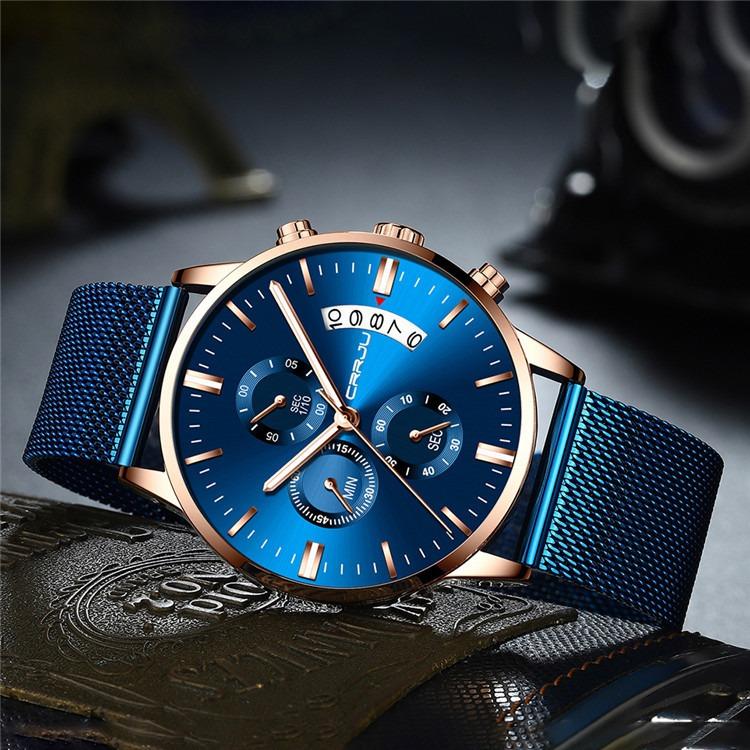 CRRJU New Six-pin Men's Casual Personality Watch Fashion Popular Men's Watch Student Watch