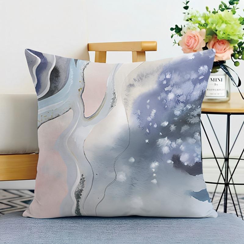 Наволочка с рисунком мраморной текстуры для спальни, гостиной, квадратная подушка, наволочка