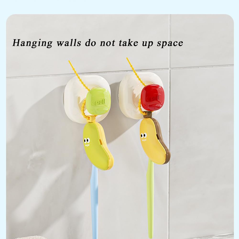 Plastic Toothbrush Head Protective Cover Portable Banana Shape Toothbrush Dust Cap Cover 2In1 Brush Protect Toothbrush Case Cap