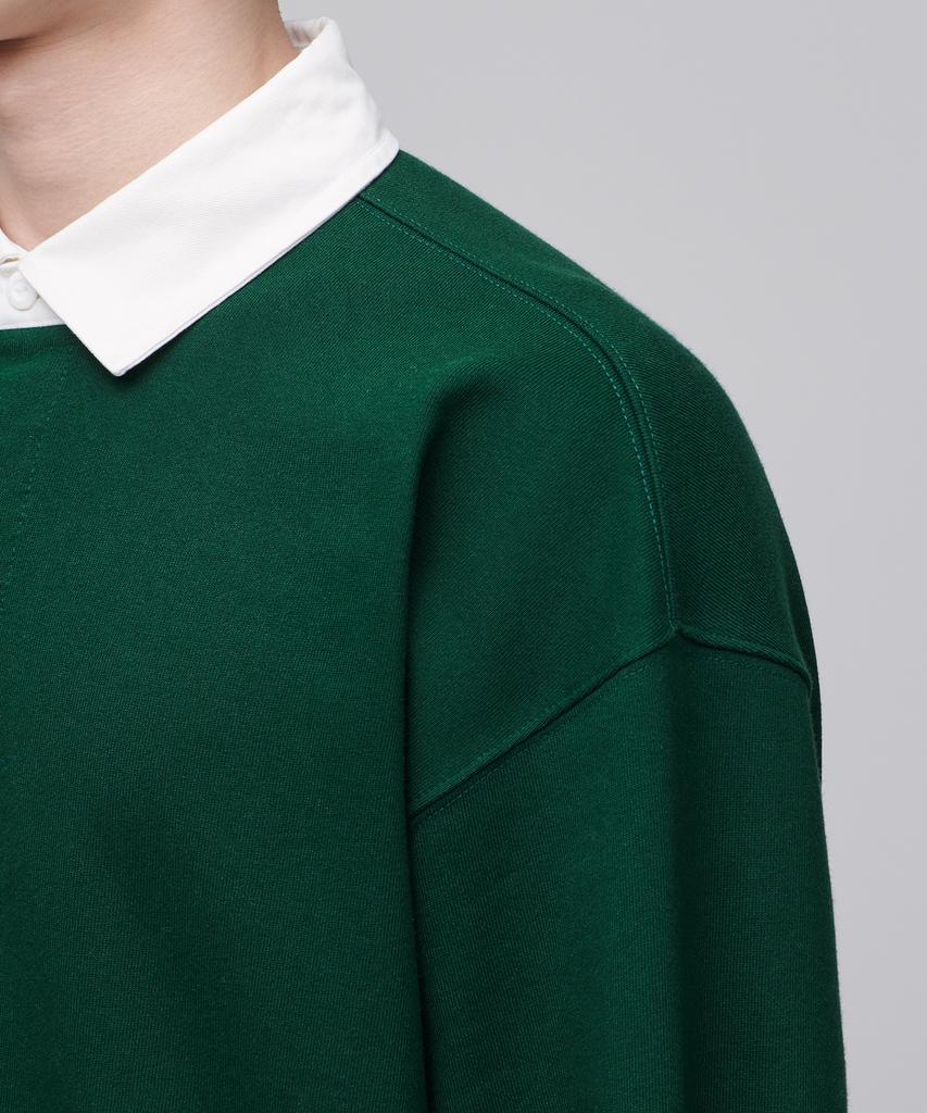 MUSINSA STANDARD Oversized Rugby Sweatshirt [Green]