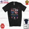 Happy July 4th My 60th Birthday Sunglasses Custom Name Patriotic Family T-Shirt