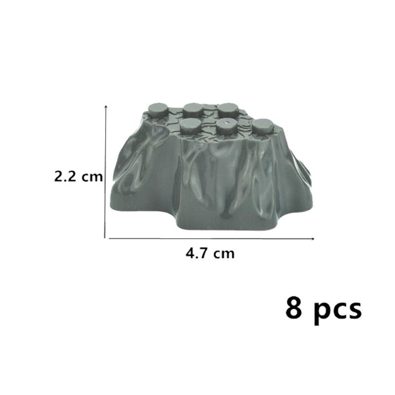 Moc Rock Panel 6082 6083 23996 47847 Скалистый горный пейзаж DIY Вид на городскую улицу Насыпной холмистый камень Строительные блоки Игрушки для подарков