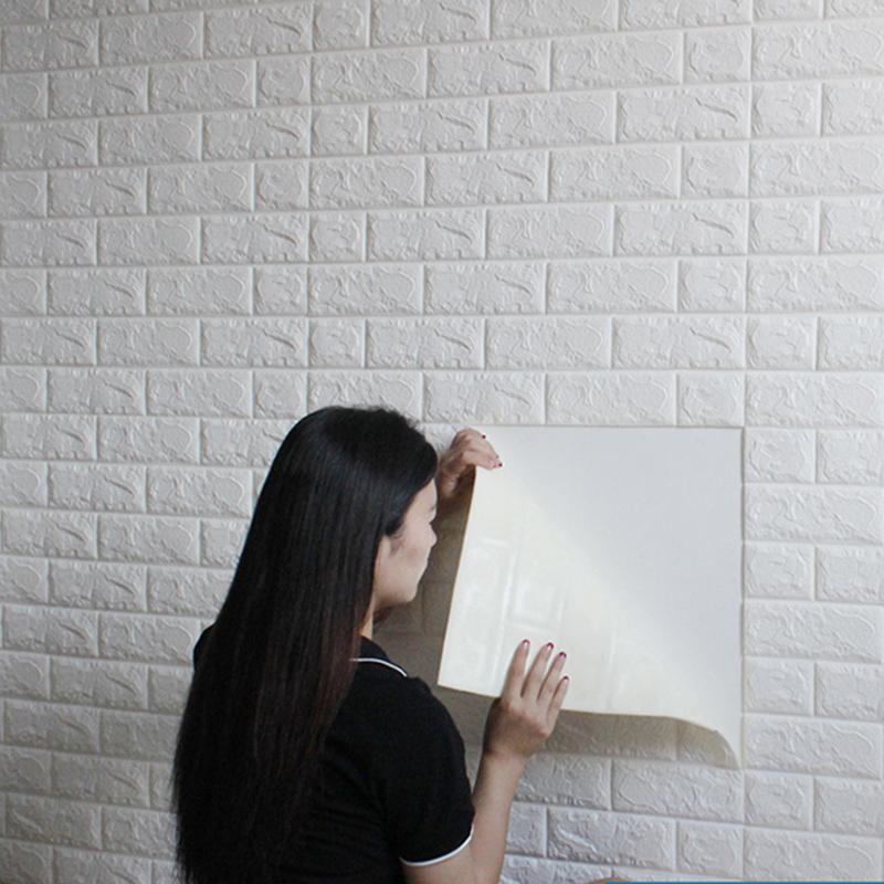 Foam 3D Wall Stickers Self Adhesive Wallpaper Panels Home Decor Living Room Bedroom House Decoration Bathroom Brick Wall Sticker