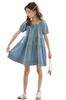 Beveaya Summer Short Sleeve Flared Loose Summer Solid Perfect for Everyday Size 130 Girls' Dress, A-Line, Fit, Ribbon, Kids' Dress, Cute, Color, Wear,