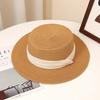 Большая женская летняя соломенная шляпа в британском стиле ретро, ​​пляжная шляпа, защита от солнца, дышащая, с широкими полями, мягкая джазовая шляпа от солнца для пеших прогулок, путешествий, прогулок